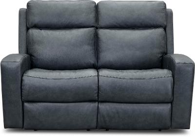Anchor Blue Leather Match Power, Navy Leather Recliner Couch