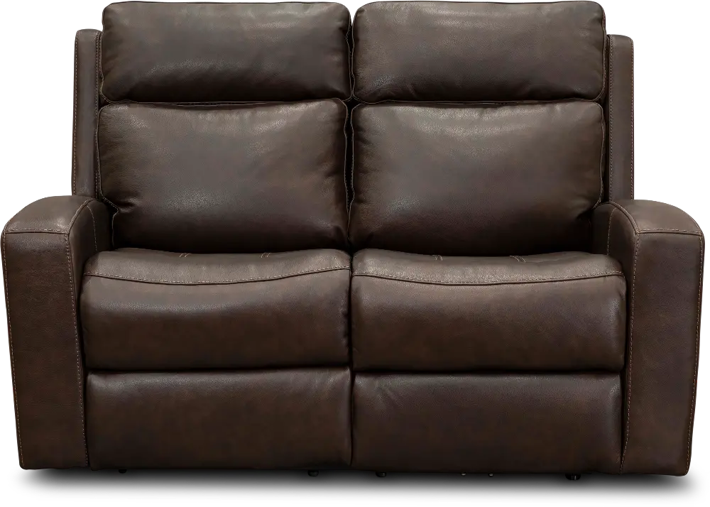 Cody Brown Leather-Match Power Reclining Loveseat-1