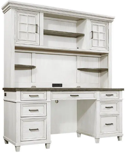 Caraway Antique White Credenza Desk