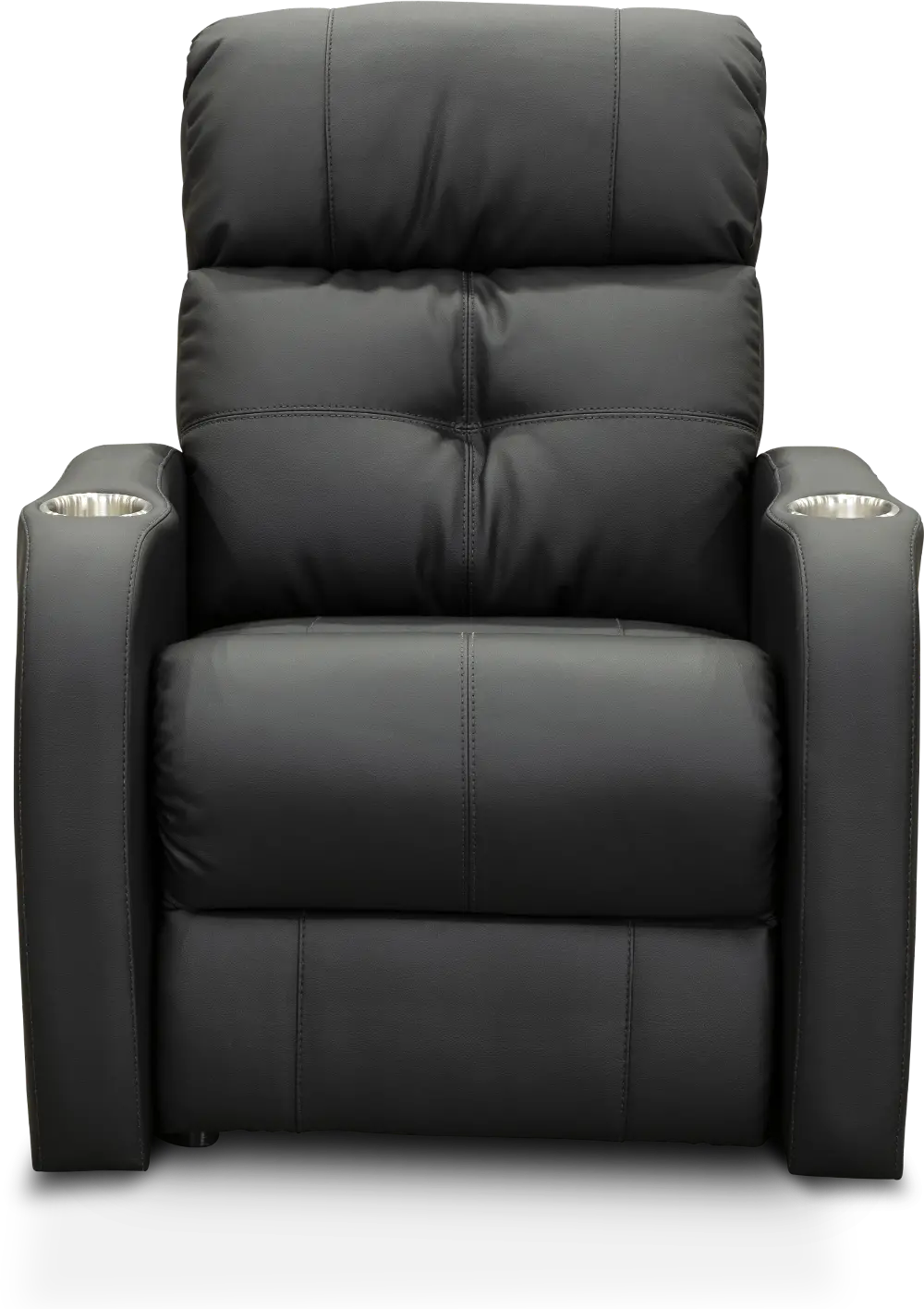 HTS Modern Black Power Theater Recliner with Bass Shaker-1