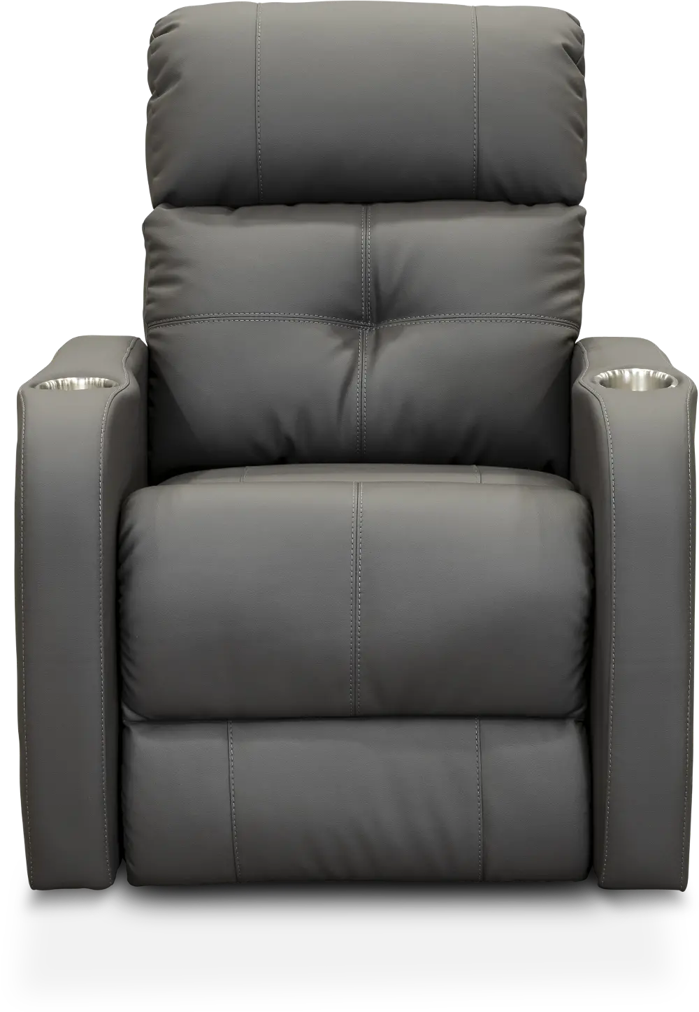 HTS Modern Graphite Gray Power Theater Recliner with Bass Shaker-1