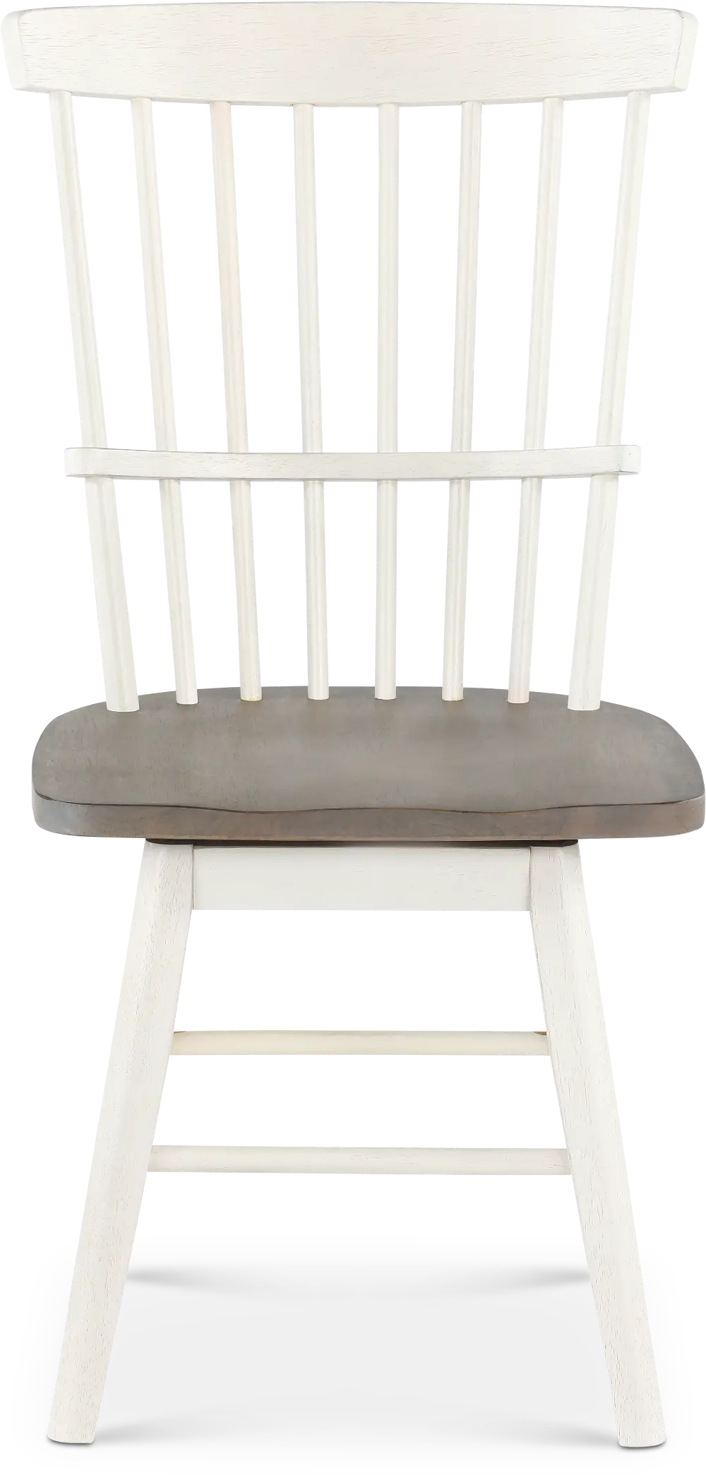 Newark White and Gray Swivel Dining Chair-1