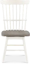 Newark White and Gray Swivel Dining Room Chair