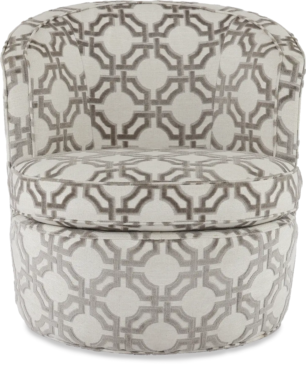 Julia Anarchy Silver Upholstered Swivel Accent Chair-1