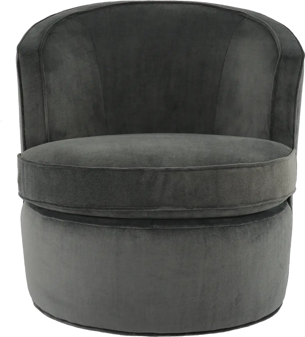 Julia Pewter Gray Swivel Accent Chair-1