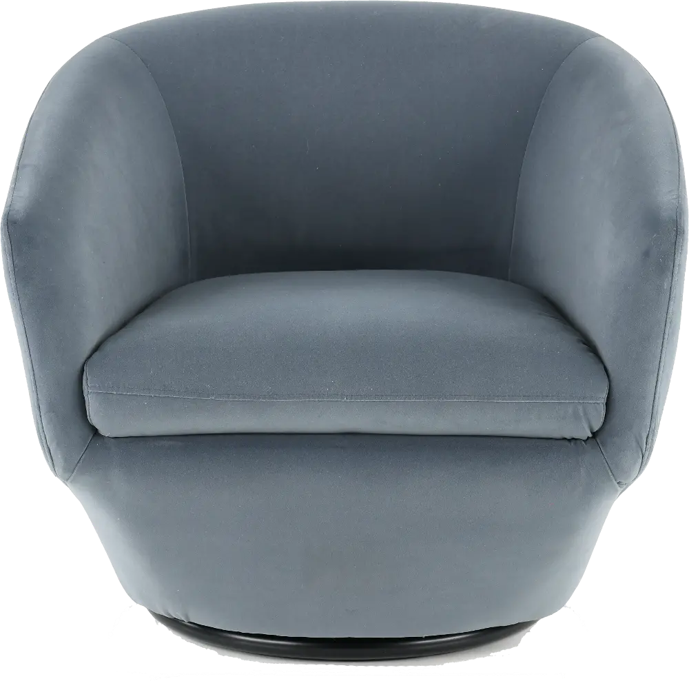 Jewel Blue-Gray Slate Swivel Accent Chair-1