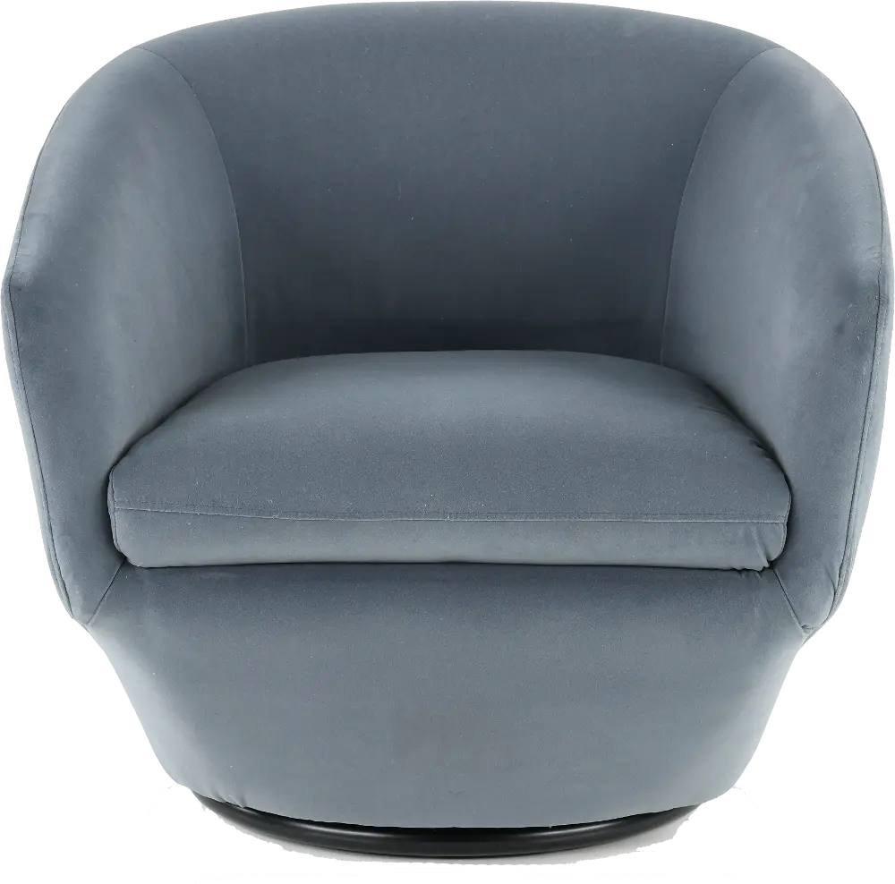 Jewel Blue-Gray Slate Swivel Accent Chair-2