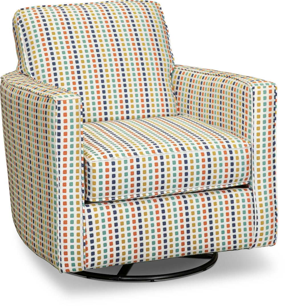 Contemporary Multicolor Accent Swivel Chair - Homecoming-1