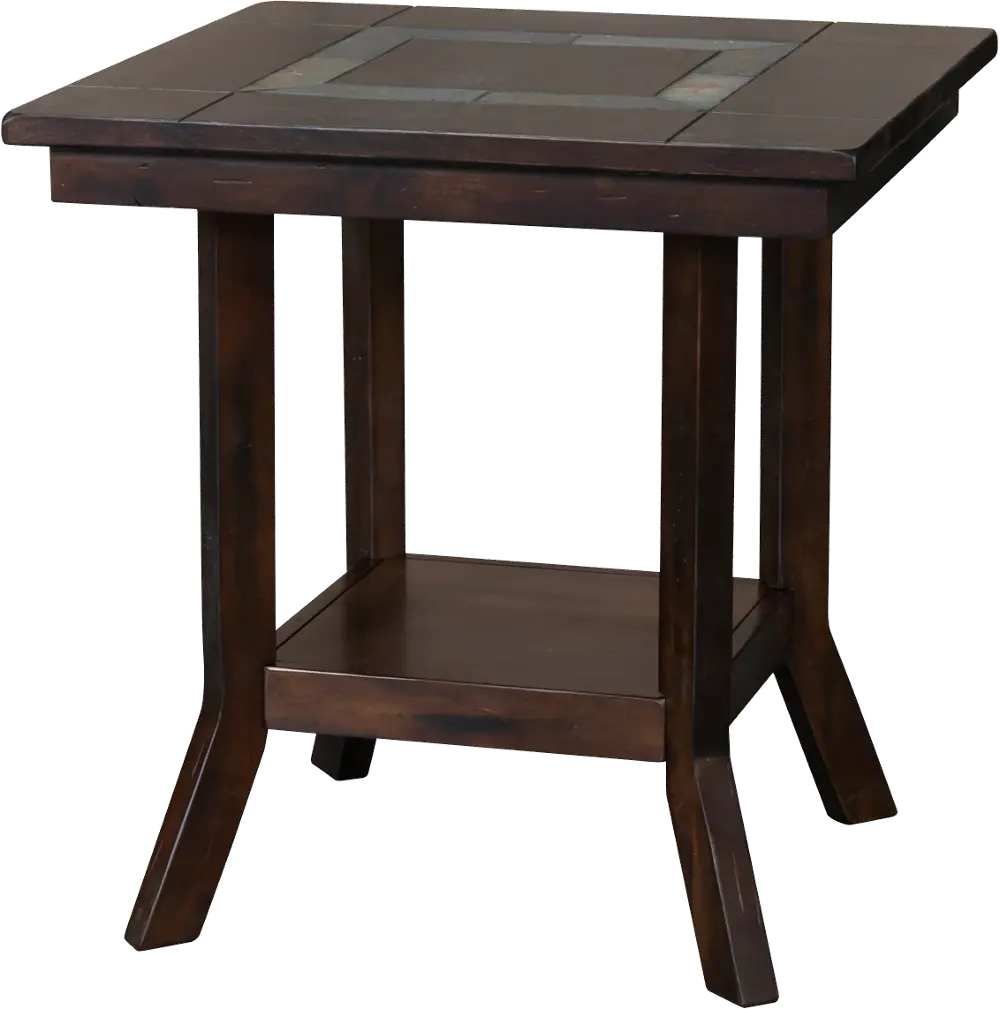 Santa Fe Mahogany Square End Table-1