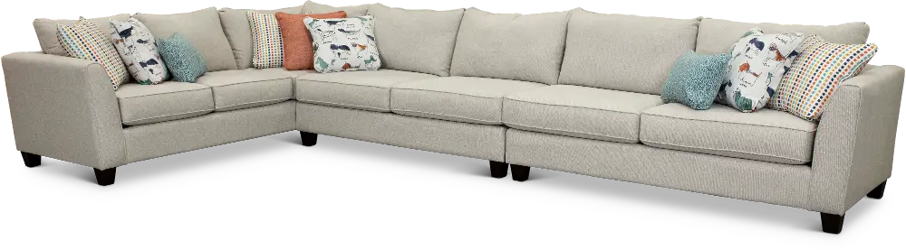 Stone 3 Piece Sectional Sofa with RAF Loveseat - Homecoming-1