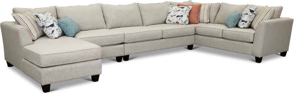 Stone 4 Piece Sectional Sofa with LAF Chaise - Homecoming-1