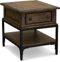 Stone Mountain Rustic Taupe End Table with 1 Drawer