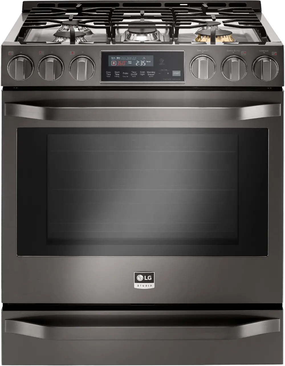 LSSG3020BD LG Studio 6.3 cu. ft. Gas Slide-in Smart Range with Convection Cooking - Black Stainless Steel-1