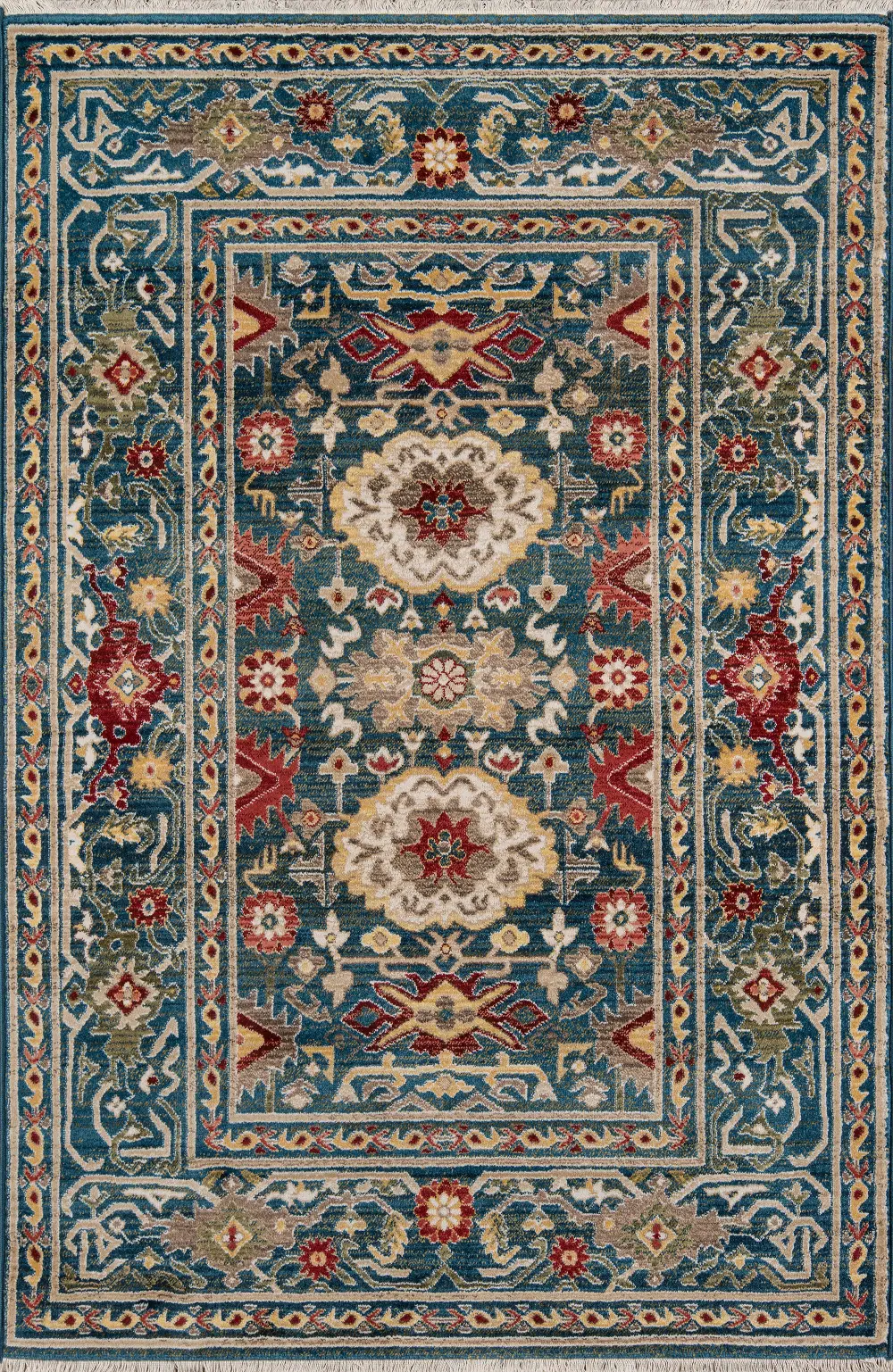 7 x 9 Large Traditional Multi-Colored Area Rug - Lenox-1