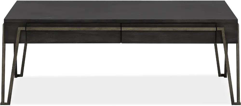 Dark Oak Contemporary Cocktail Table - Proximity Heights-1