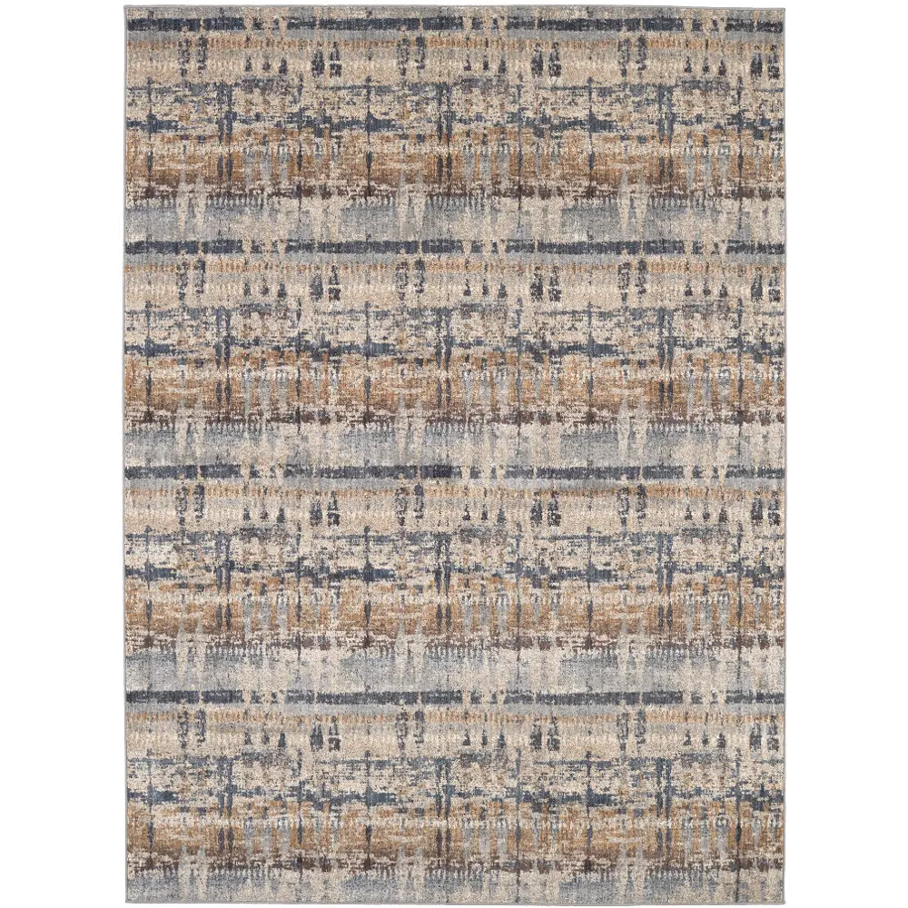 91675-50128/5.3X7.1 Scott Living Expressions 5 x 8 Kaleidoscopic Denim Blue Rug-1