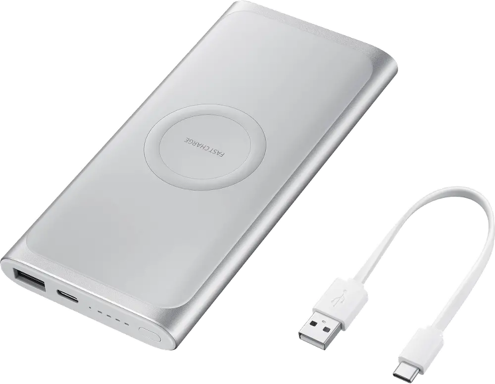 EB-U1200CSELUS Samsung Wireless Charger Portable Battery 10,000 mAh - Silver-1