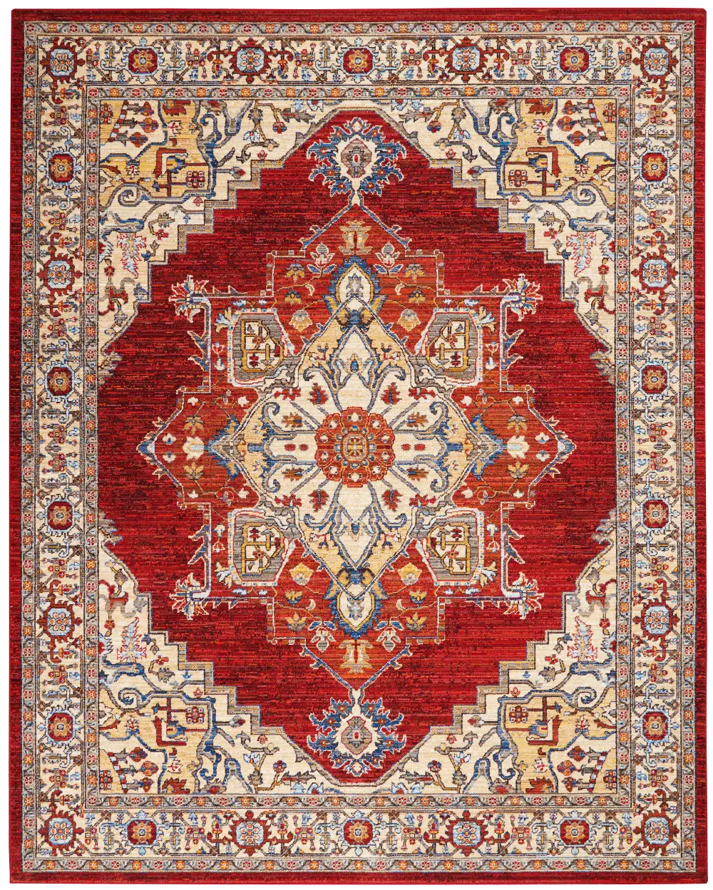 8 x 10 Large Persian Red Area Rug - Majestic-1