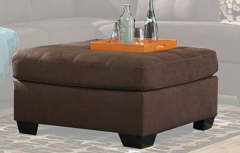 Contemporary Walnut Brown Ottoman - Maier | RC Willey