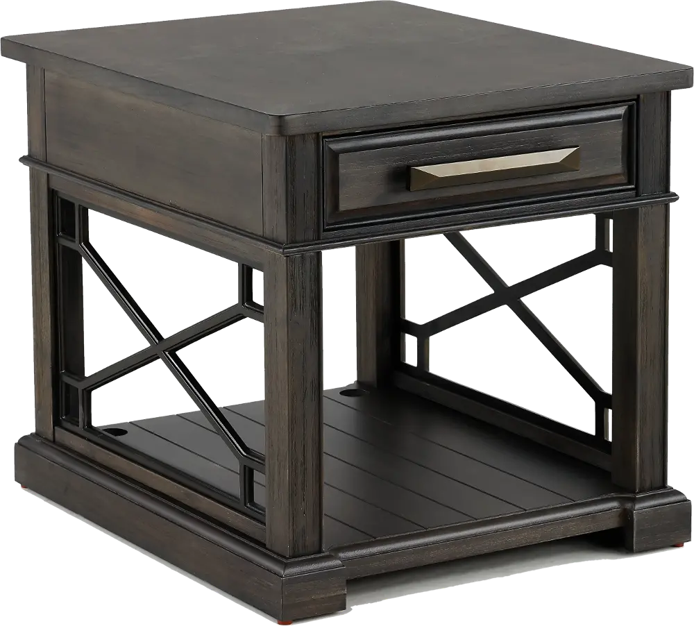 Sun Smokey Gray End Table-1