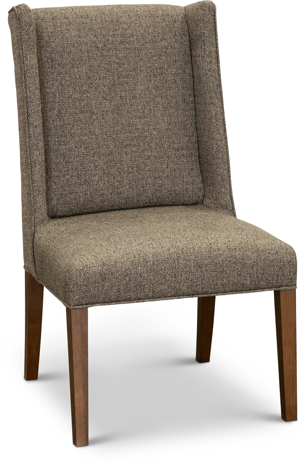 Brown Tweed Upholstered Dining Room Chair - Parsons-1