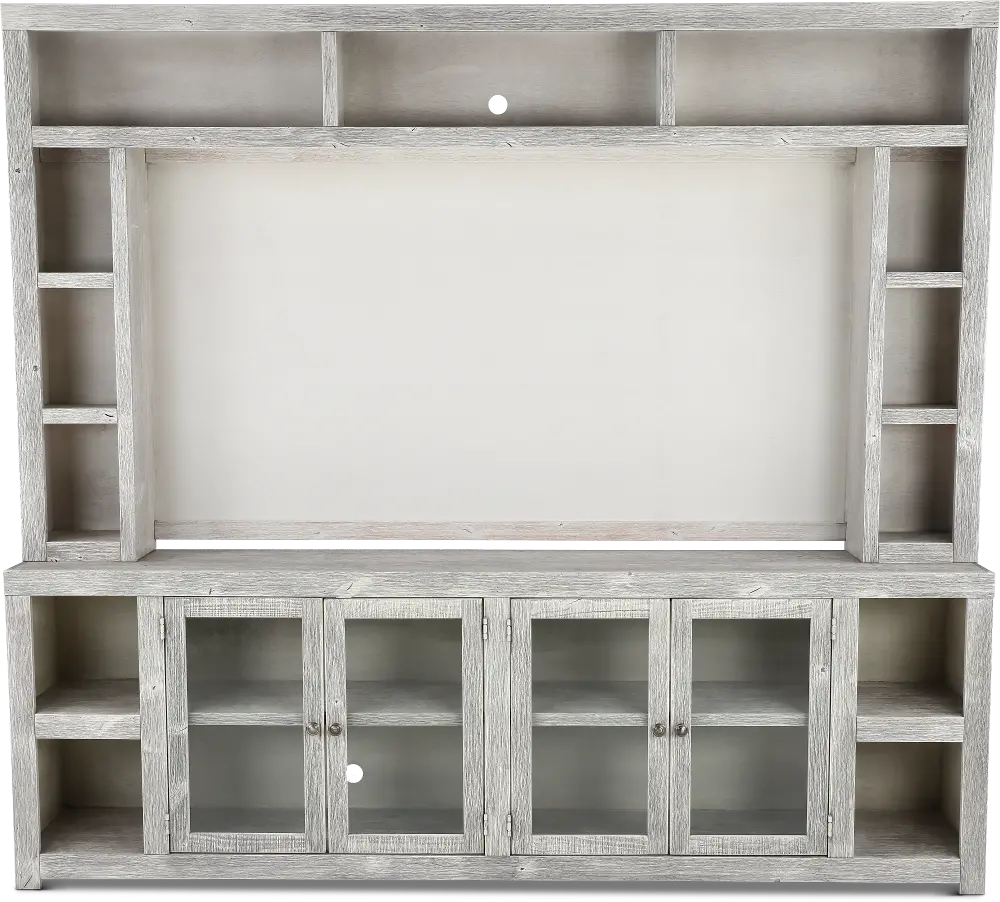 Avery Loft Limestone Gray 2 Piece Entertainment Center-1