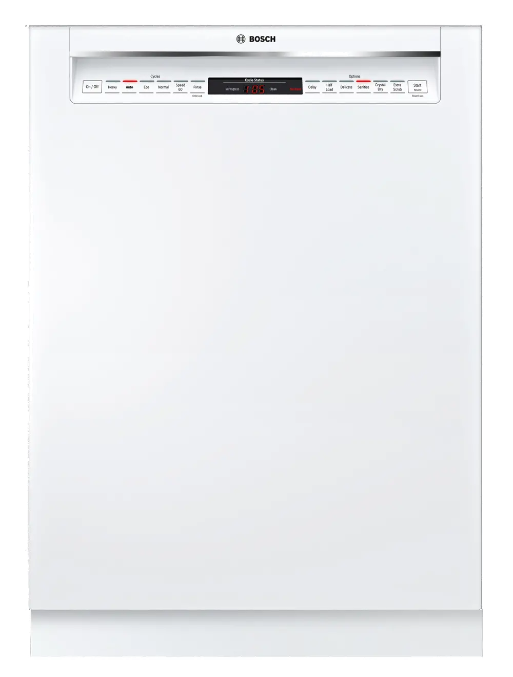 SHE878ZD2N Bosch 800 Series Dishwasher with CrystalDry and Front Controls - White-1
