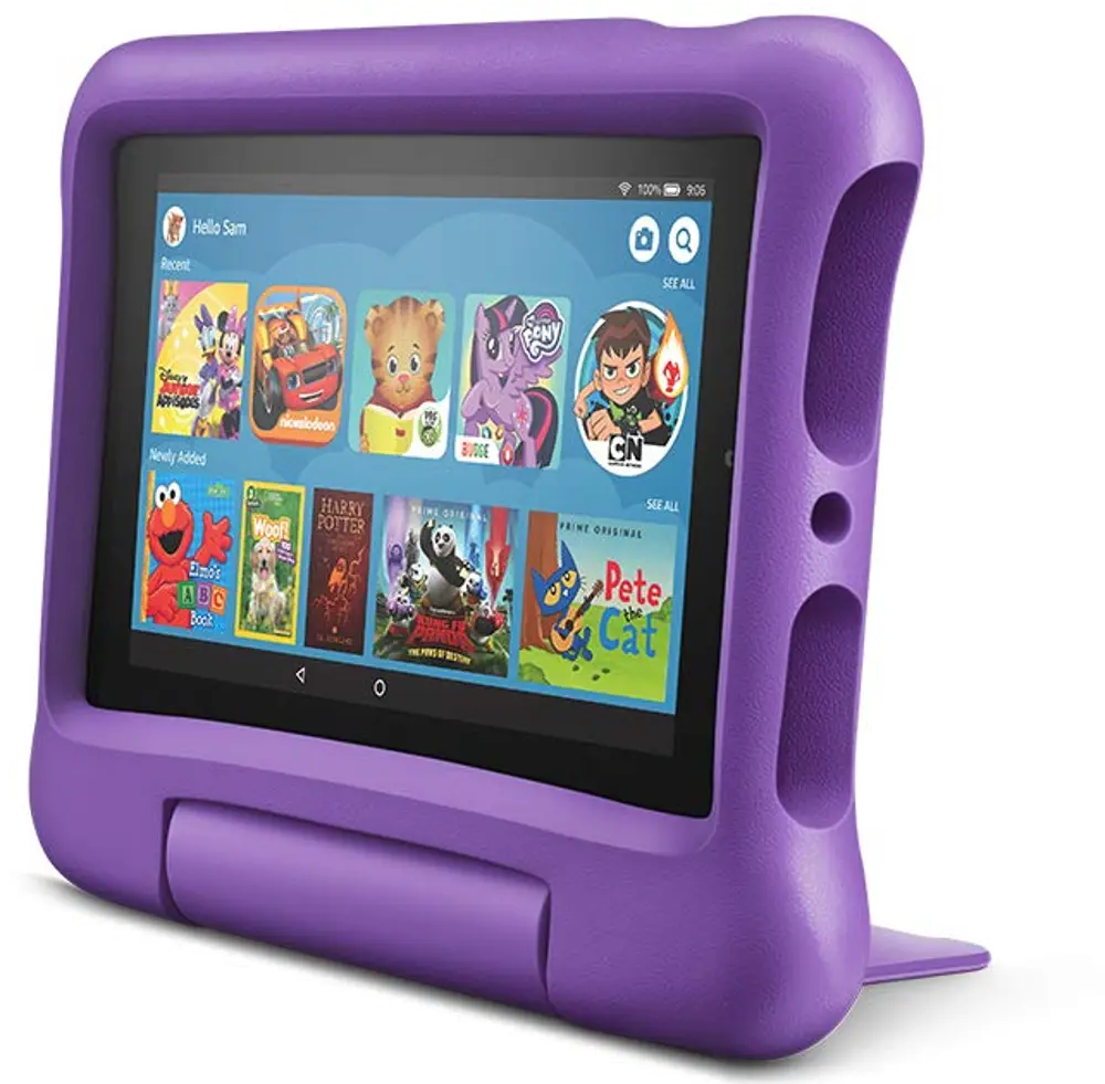 B07H936BZT Amazon Fire 7 Kids Edition Tablet 7  Display 16GB - Purple-1