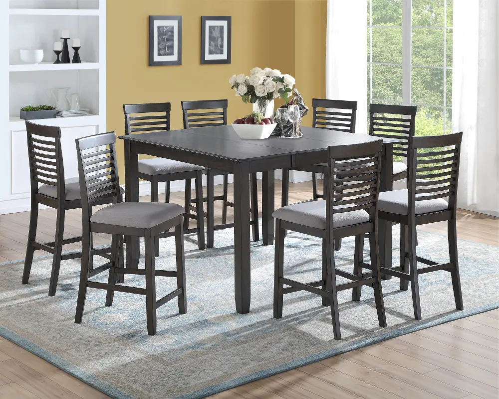 Contemporary Gray 5 Piece Counter Height Dining Set - Bowery-1