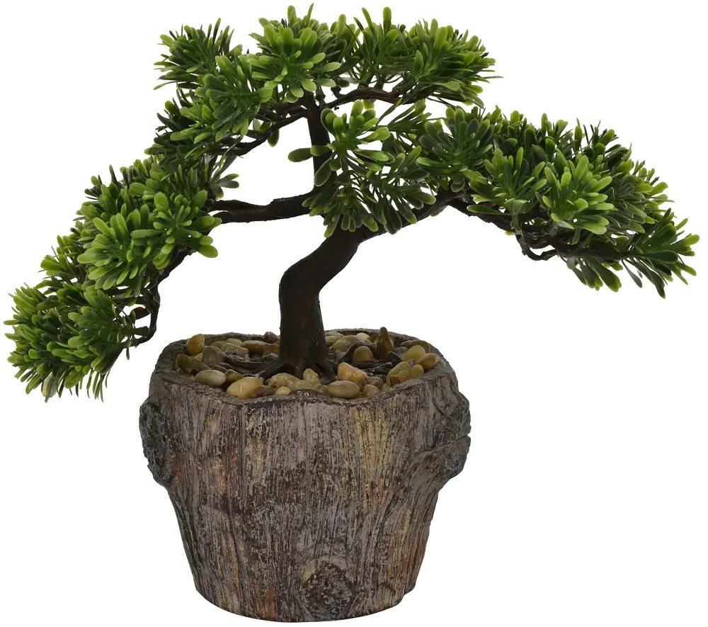Faux Green Bonsai Tree Arrangement-1