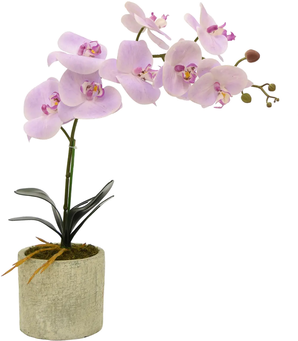 Pink Faux Orchid Arrangement in Flower Pot-1