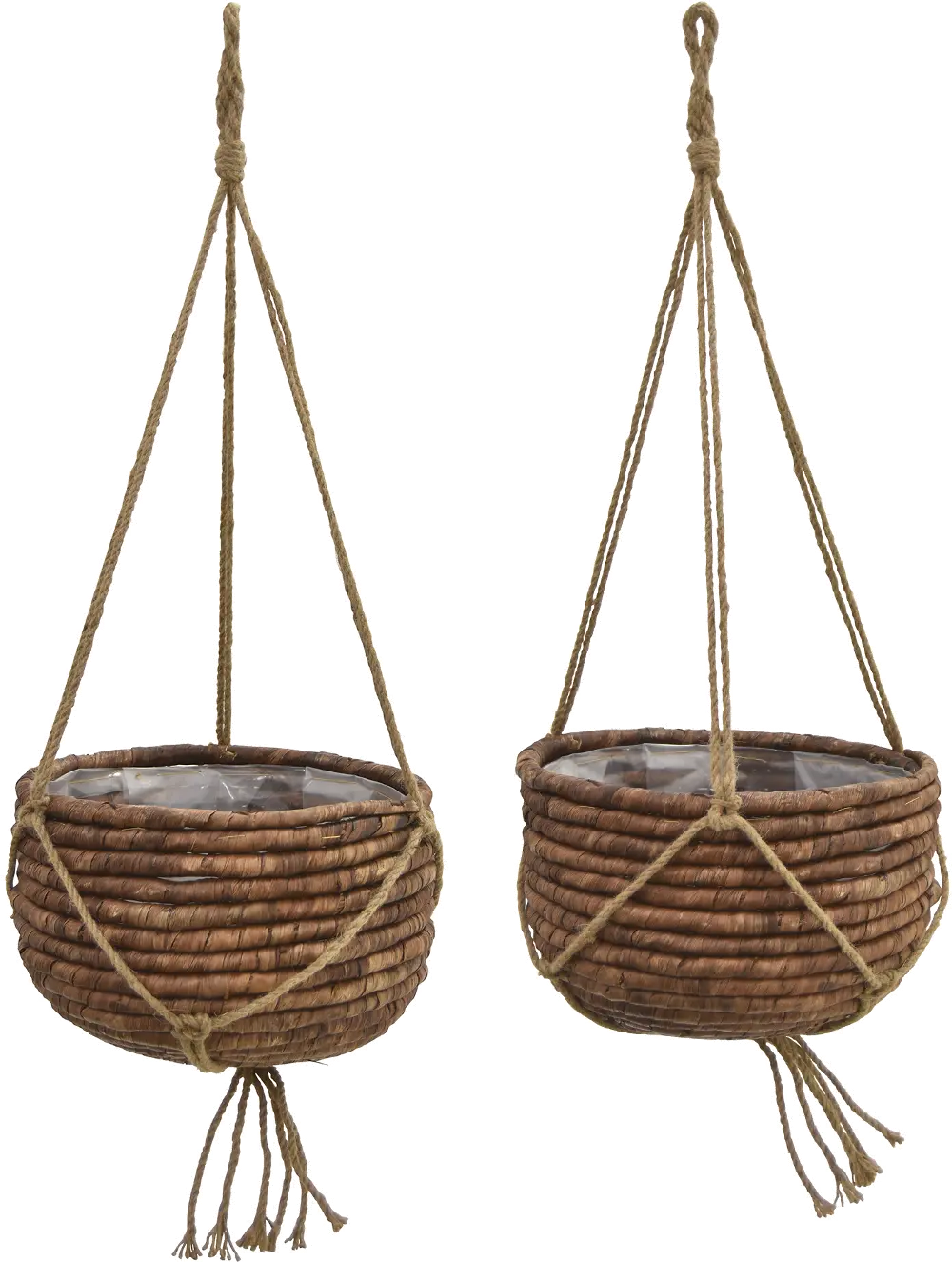 8 Inch Brown Hanging Water Hyacinth Basket - Raina-1