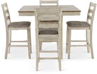 White and Gray 5 Piece Counter Height Dining Set - Tahoe | RC Willey ...