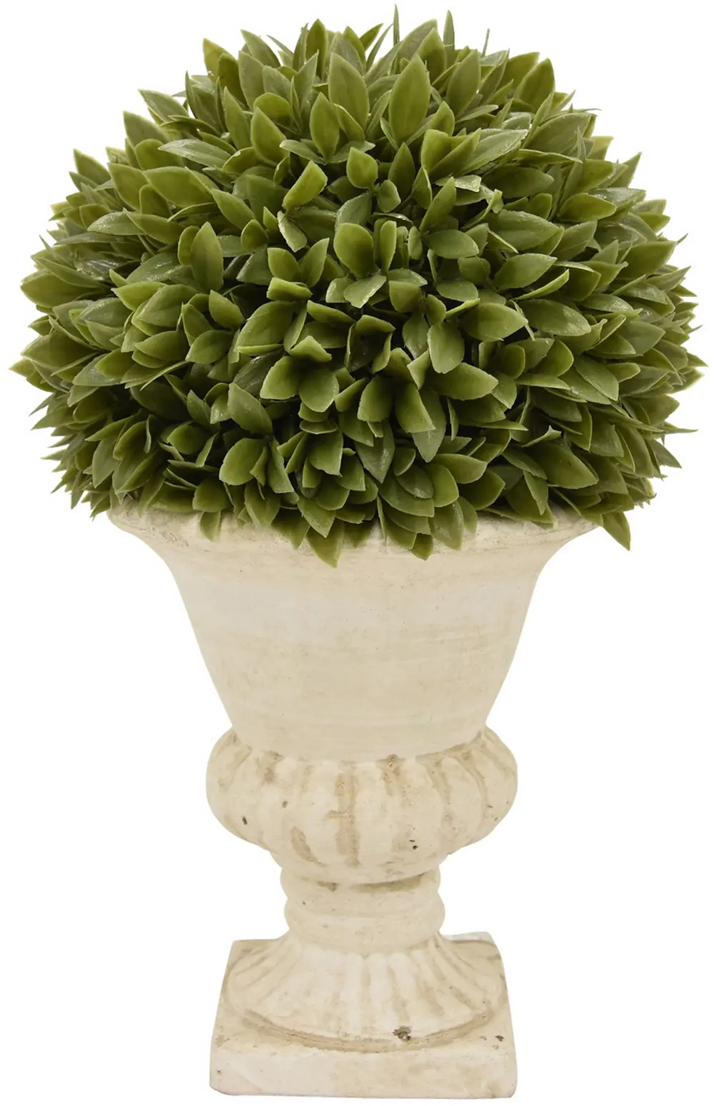 16 Inch Faux Green Topiary Arrangement in Urn-1