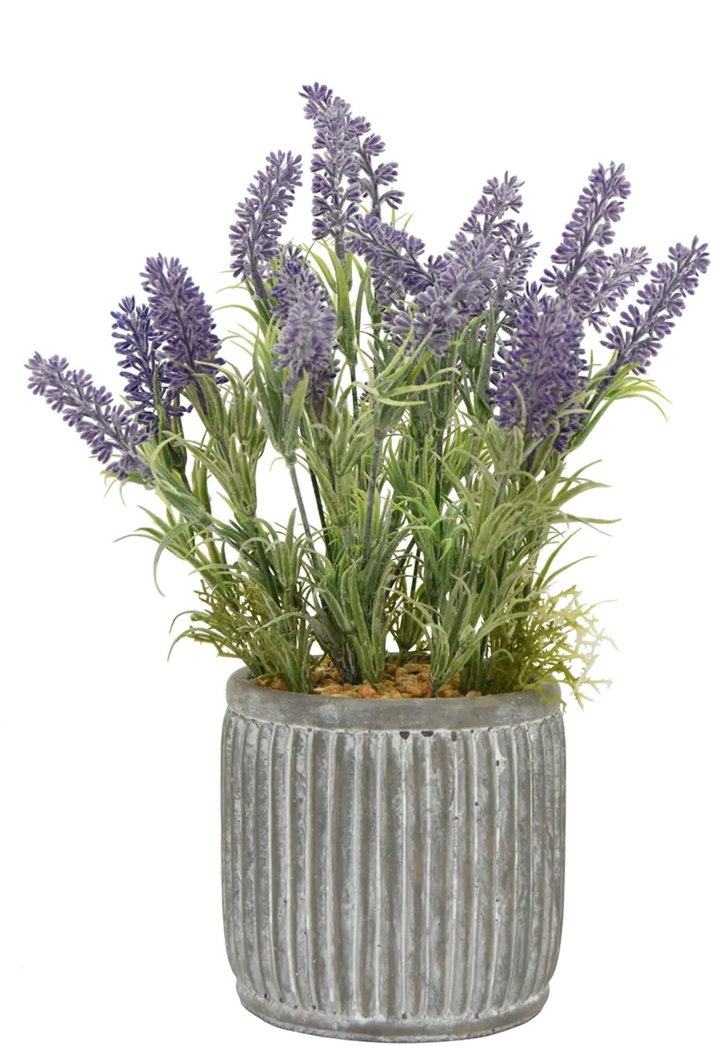 14 Inch Faux Lavender Arrangement in Ridged Pot-1