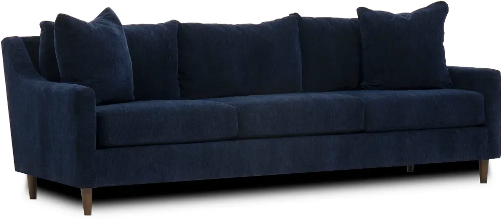 Mid Century Modern Dark Blue Sofa - Sasha-1