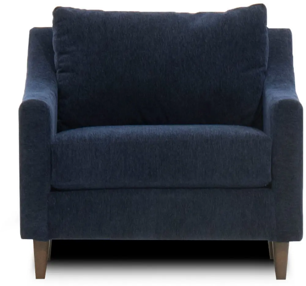 Mid Century Modern Dark Blue Chair - Sasha-1