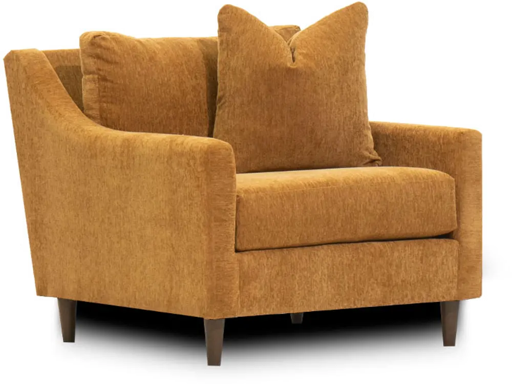 Mid Century Modern Butterscotch Tan Chair - Sasha-1