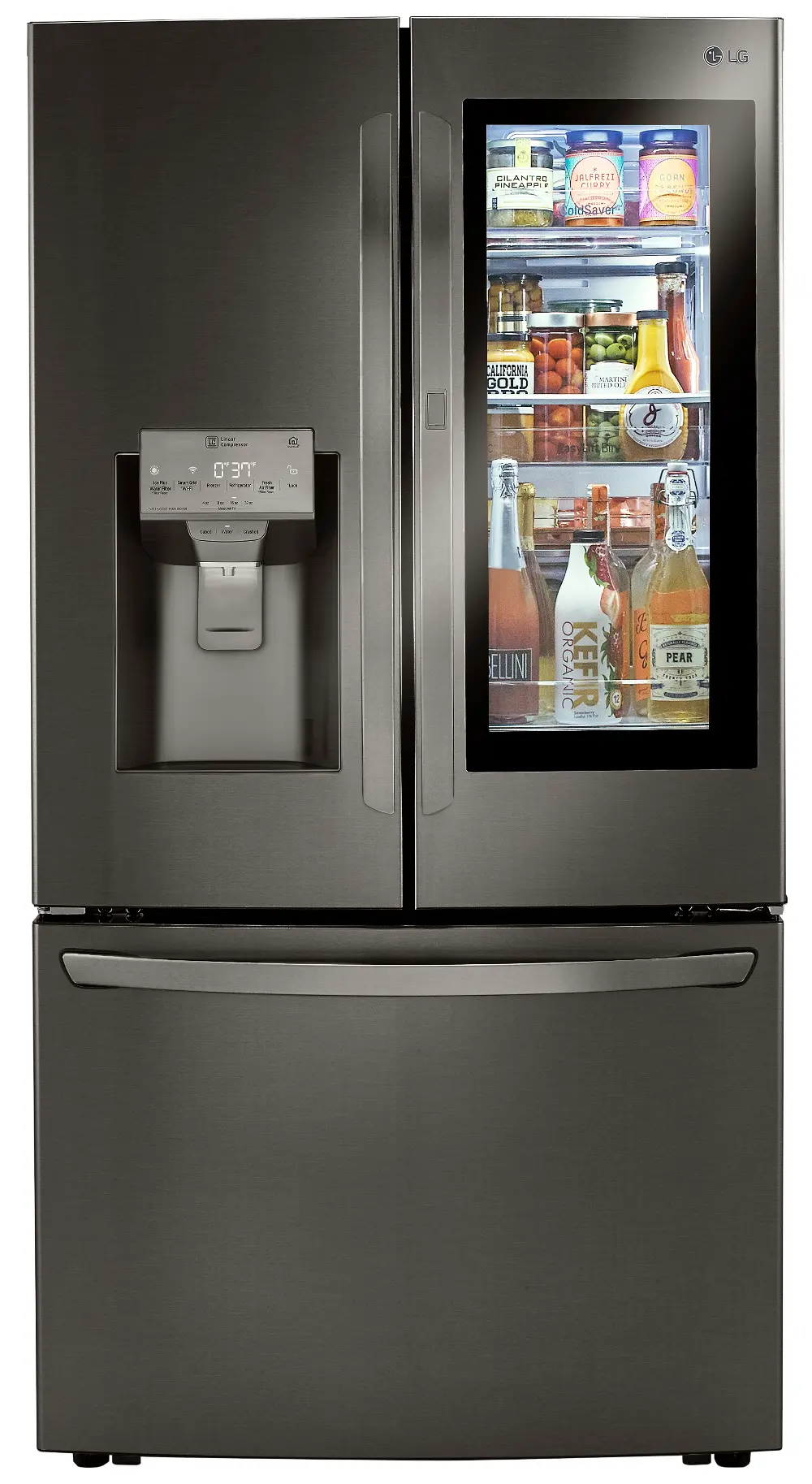 LRFVS3006D LG 29.7 cu ft French Door-in-Door Refrigerator - Black Stainless Steel-1