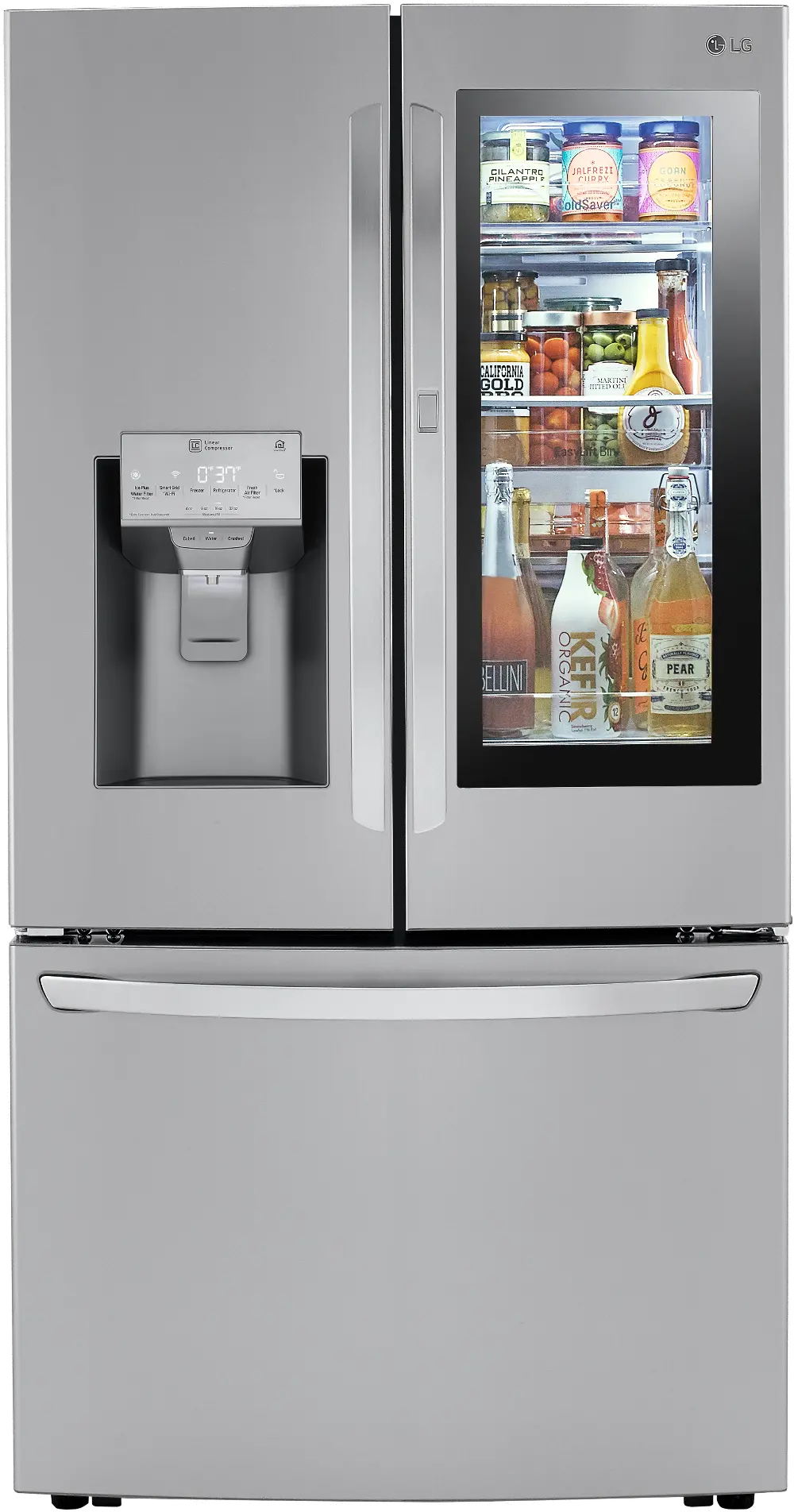 LRFVC2406S LG 23.5 cu ft French Door Refrigerator - Counter Depth Stainless Steel-1