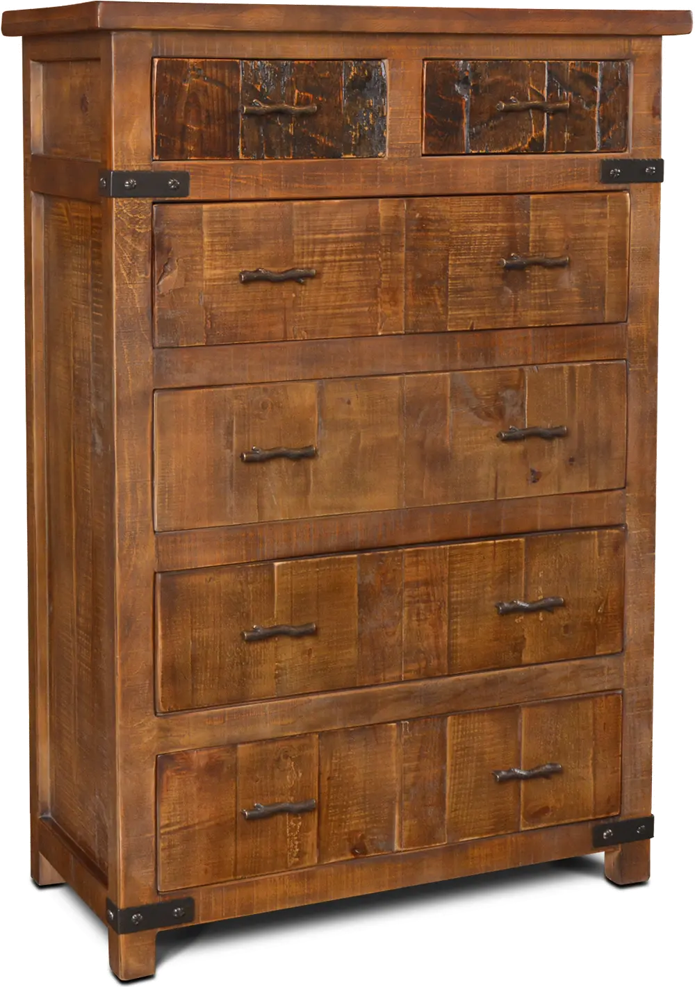 Rustic Pine Chest of Drawers - Big Timber-1