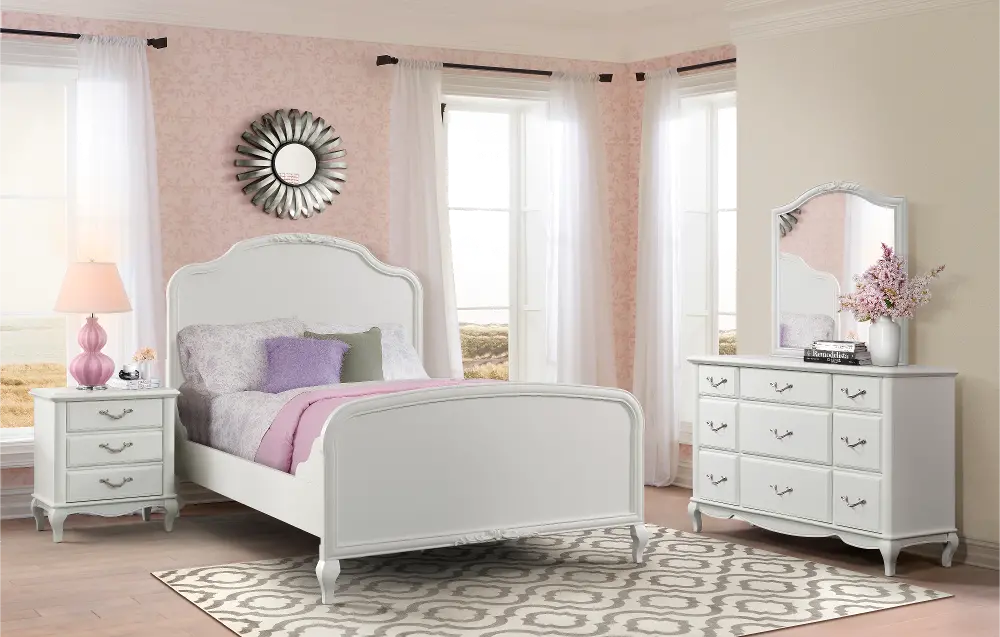 Kelly White 4 Piece Twin Bedroom Set-1