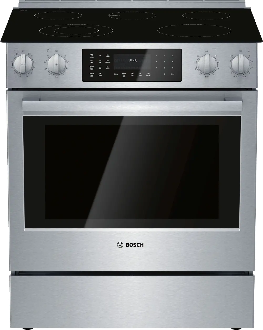 HEI8056U Bosch 4.6 cu. ft. Electric Convection Slide In Range - 30 Inch Stainless Steel-1
