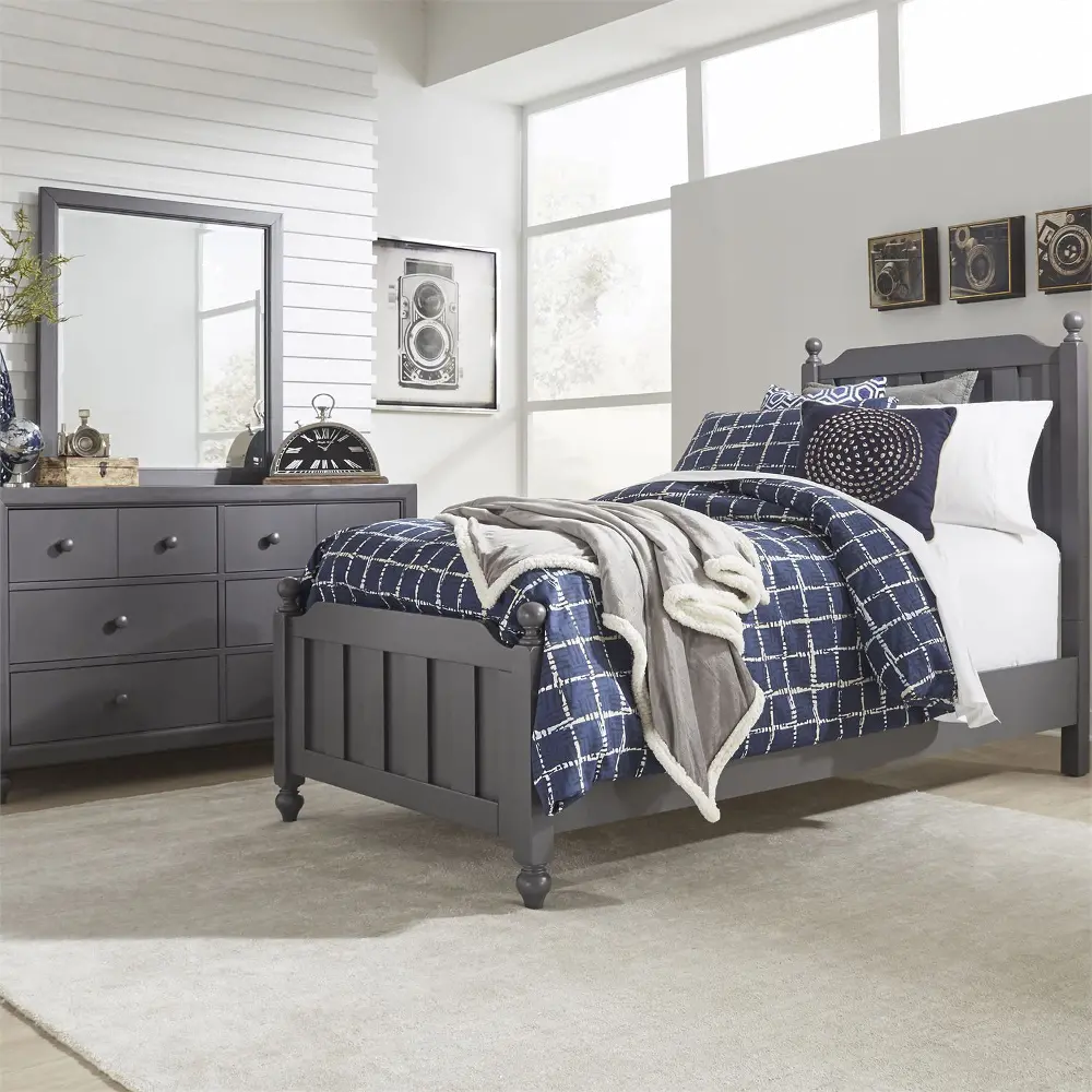 Cottage View Gray 4 Piece Twin Bedroom Set-1