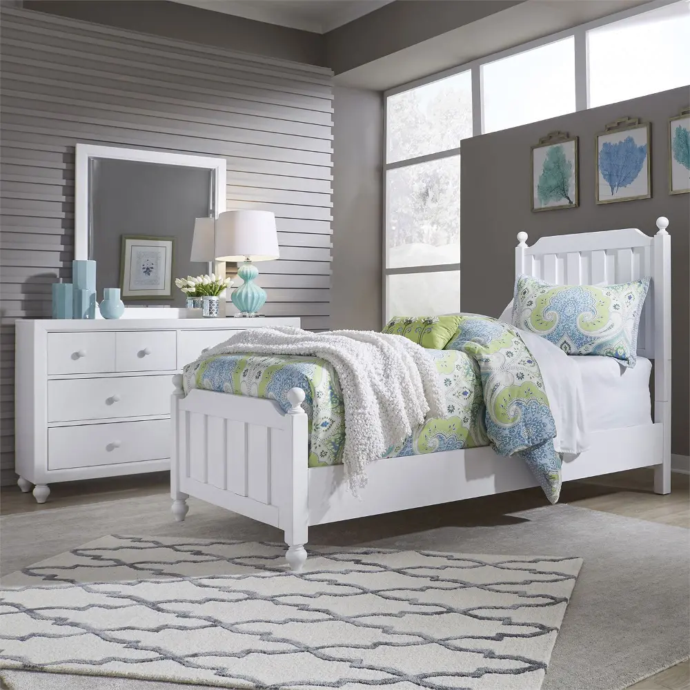 Cottage View White 4 Piece Twin Bedroom Set-1