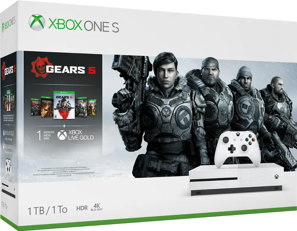 XB1S/1TB_GEARS_5 Gears of War 5 1TB Xbox One S Bundle - White-1