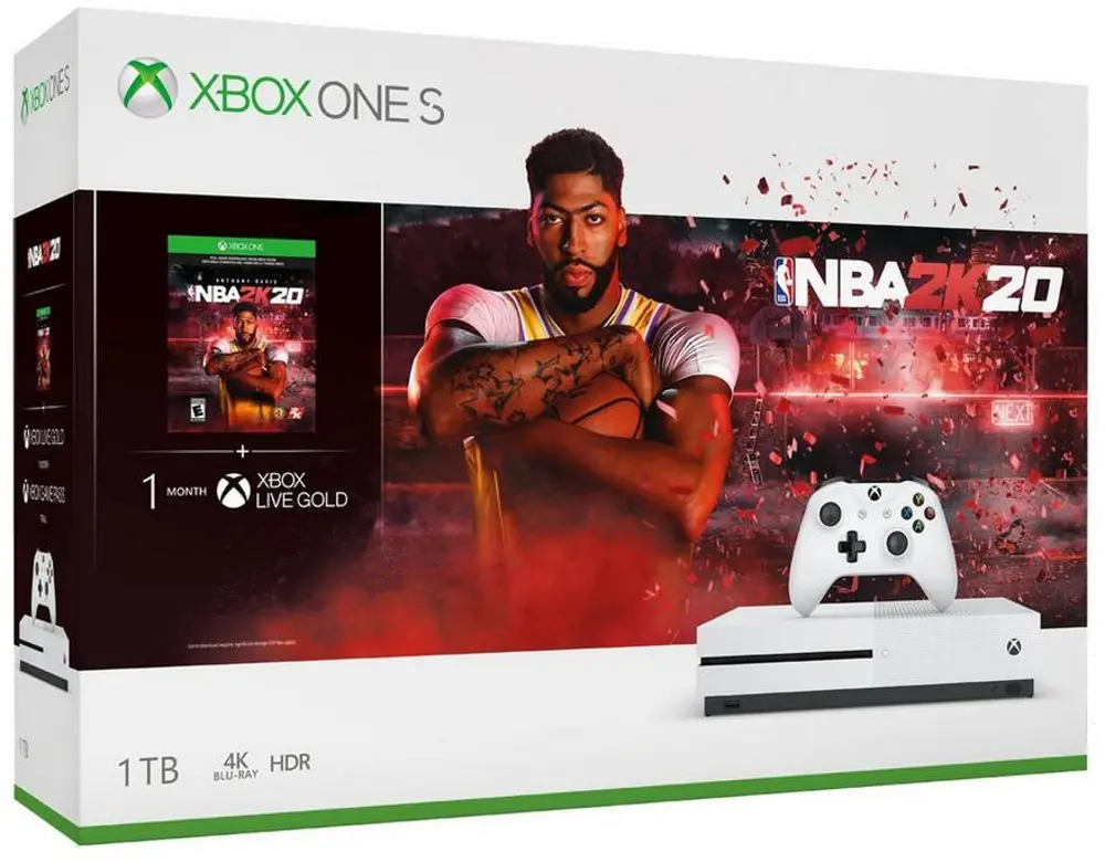 XB1S/NBA_2K20 NBA 2K20 1TB Xbox One S Bundle - White-1