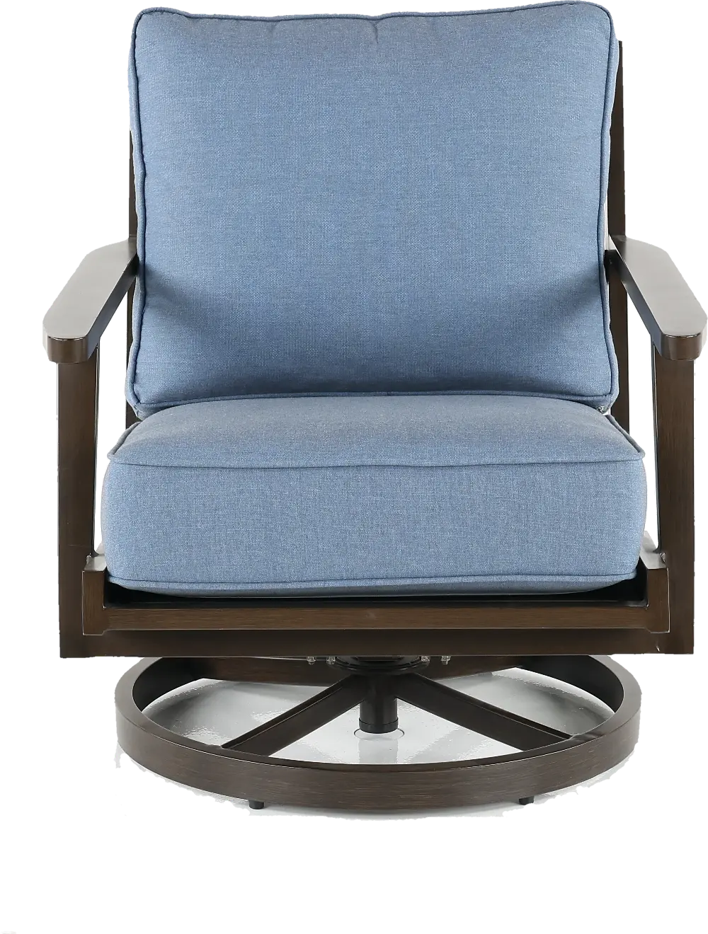 Adeline Denim Blue Patio Club Chair with Cushions-1