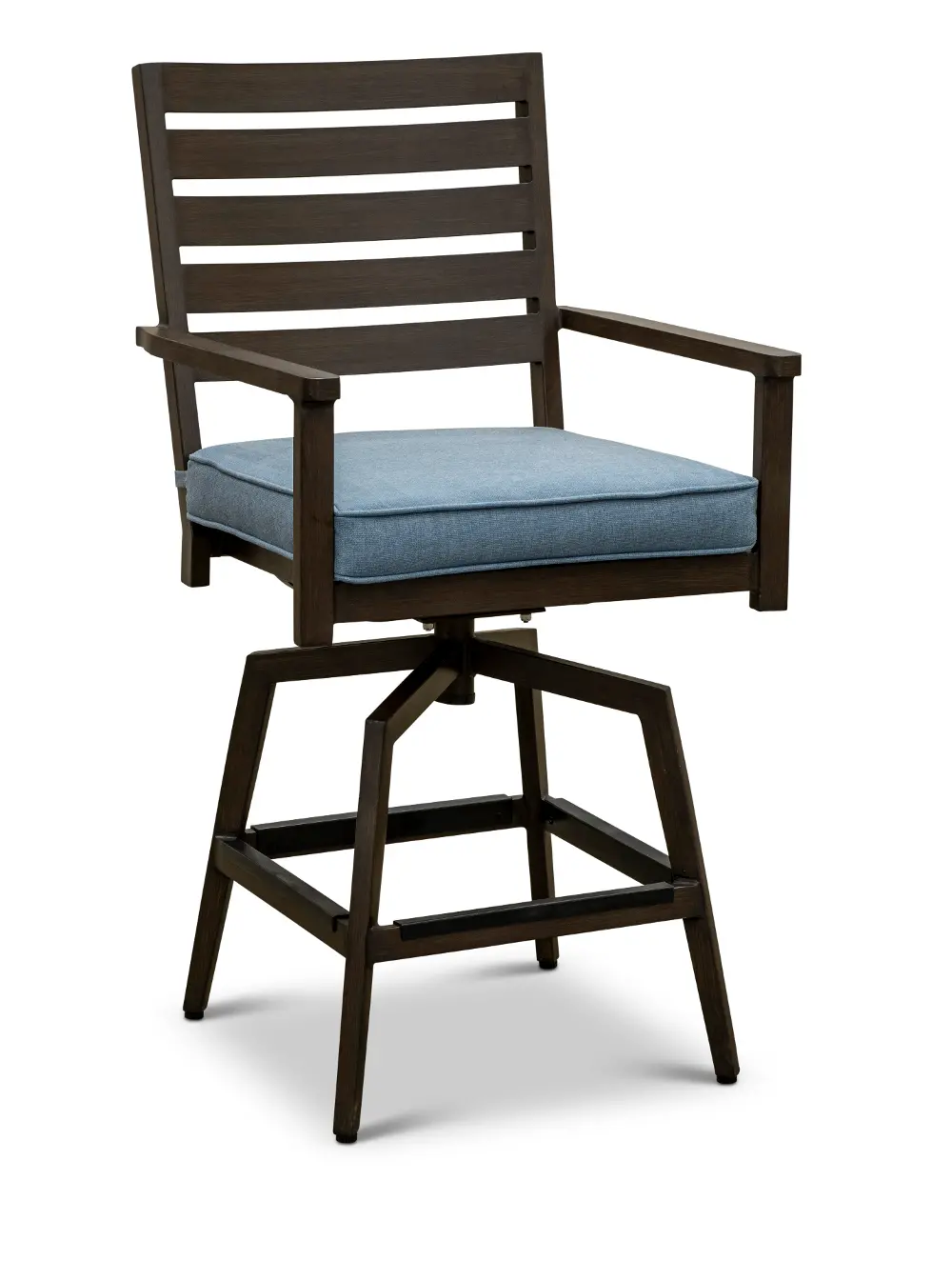 Adeline Blue Swivel Outdoor Bar Stool-1