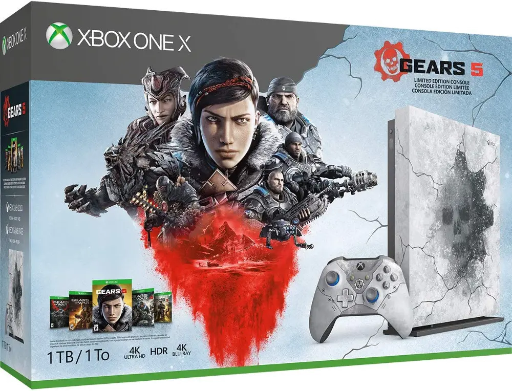 XB1 MIC FMP130 Gears of War 5 1TB Xbox One X Bundle-1
